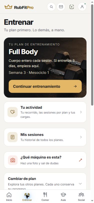 Tu entrenamiento, a mano
